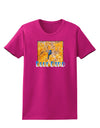 Blue Bird In Yellow Text Womens Dark T-Shirt-Womens T-Shirt-TooLoud-Hot-Pink-XX-Large-Davson Sales