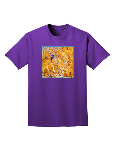 Blue Bird in Yellow Adult Dark T-Shirt-Mens T-Shirt-TooLoud-Purple-XXXX-Large-Davson Sales