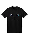 Blue-Eyed Cute Cat Face Adult Dark T-Shirt
