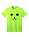 Blue-Eyed Cute Cat Face Adult T-Shirt-Mens T-Shirt-TooLoud-Neon-Green-Small-Davson Sales