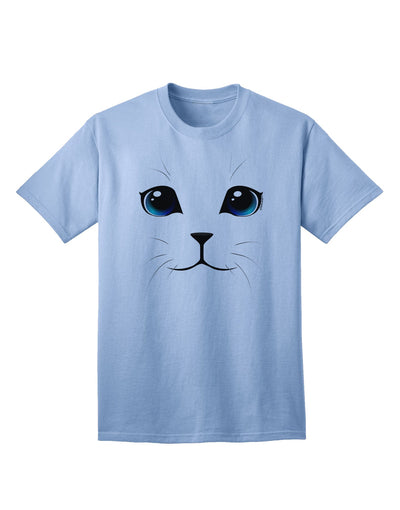 Blue-Eyed Cute Cat Face Adult T-Shirt-Mens T-Shirt-TooLoud-Light-Blue-Small-Davson Sales
