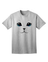 Blue-Eyed Cute Cat Face Adult T-Shirt-Mens T-Shirt-TooLoud-AshGray-Small-Davson Sales