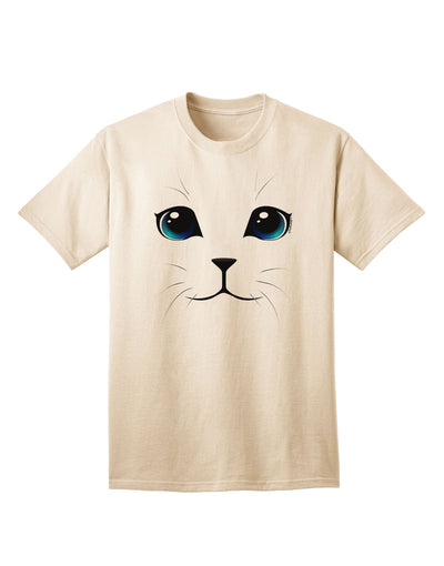 Blue-Eyed Cute Cat Face Adult T-Shirt-Mens T-Shirt-TooLoud-Natural-Small-Davson Sales