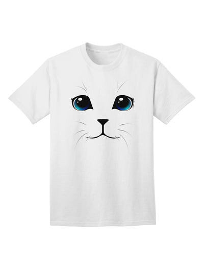 Blue-Eyed Cute Cat Face Adult T-Shirt-Mens T-Shirt-TooLoud-White-Small-Davson Sales