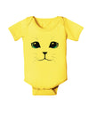 Blue-Eyed Cute Cat Face Baby Romper Bodysuit-Baby Romper-TooLoud-Yellow-06-Months-Davson Sales