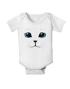 Blue-Eyed Cute Cat Face Baby Romper Bodysuit-Baby Romper-TooLoud-White-06-Months-Davson Sales