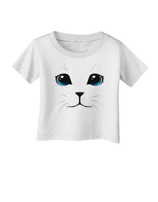 Blue-Eyed Cute Cat Face Infant T-Shirt-Infant T-Shirt-TooLoud-White-06-Months-Davson Sales