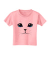 Blue-Eyed Cute Cat Face Toddler T-Shirt-Toddler T-Shirt-TooLoud-Candy-Pink-2T-Davson Sales