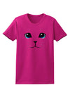 Blue-Eyed Cute Cat Face Womens Dark T-Shirt