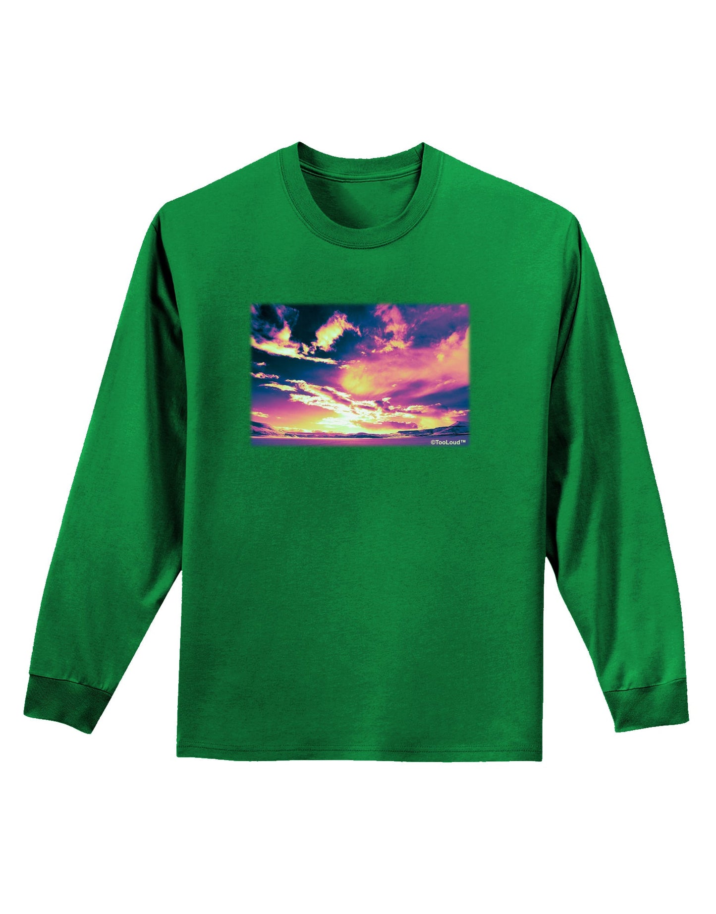 Blue Mesa Reservoir Surreal Adult Long Sleeve Dark T-Shirt-TooLoud-Kelly-Green-Small-Davson Sales