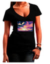 Blue Mesa Reservoir Surreal Womens V-Neck Dark T-Shirt-Womens V-Neck T-Shirts-TooLoud-Black-Juniors Fitted Small-Davson Sales