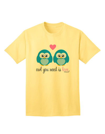 Blue Owls Adult T-Shirt: A Must-Have for Owl Lovers, by TooLoud-Mens T-shirts-TooLoud-Yellow-Small-Davson Sales