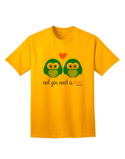 Blue Owls Adult T-Shirt: A Must-Have for Owl Lovers, by TooLoud-Mens T-shirts-TooLoud-Gold-Small-Davson Sales