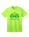 Blue Owls Adult T-Shirt by TooLoud - A Timeless Expression of Affection-Mens T-shirts-TooLoud-Neon-Green-Small-Davson Sales