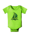 Blue Sailboat Baby Romper Bodysuit-Baby Romper-TooLoud-Lime-06-Months-Davson Sales