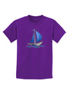 Blue Sailboat Childrens Dark T-Shirt-Childrens T-Shirt-TooLoud-Purple-X-Small-Davson Sales