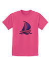 Blue Sailboat Childrens T-Shirt-Childrens T-Shirt-TooLoud-Sangria-X-Small-Davson Sales