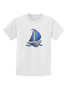 Blue Sailboat Childrens T-Shirt-Childrens T-Shirt-TooLoud-White-X-Small-Davson Sales