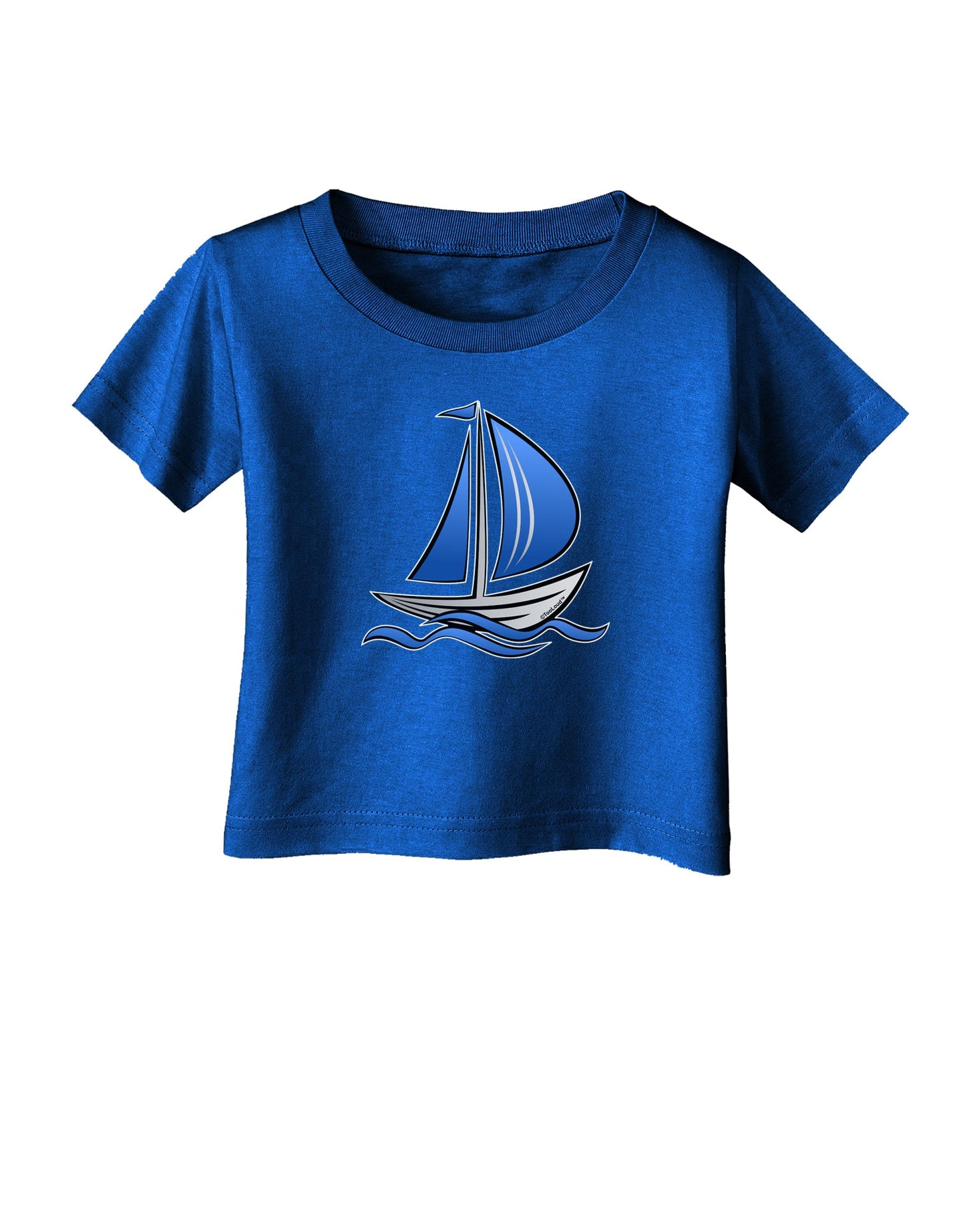 Blue Sailboat Infant T-Shirt Dark-Infant T-Shirt-TooLoud-Royal-Blue-06-Months-Davson Sales