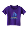 Blue Sailboat Toddler T-Shirt Dark-Toddler T-Shirt-TooLoud-Purple-2T-Davson Sales