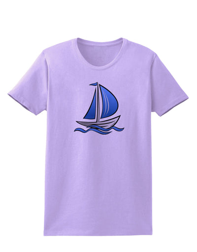 Blue Sailboat Womens T-Shirt-Womens T-Shirt-TooLoud-Lavender-X-Small-Davson Sales