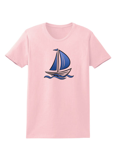 Blue Sailboat Womens T-Shirt-Womens T-Shirt-TooLoud-PalePink-X-Small-Davson Sales