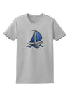 Blue Sailboat Womens T-Shirt-Womens T-Shirt-TooLoud-AshGray-X-Small-Davson Sales