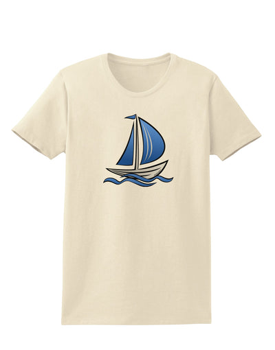 Blue Sailboat Womens T-Shirt-Womens T-Shirt-TooLoud-Natural-X-Small-Davson Sales