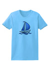 Blue Sailboat Womens T-Shirt-Womens T-Shirt-TooLoud-Aquatic-Blue-X-Small-Davson Sales