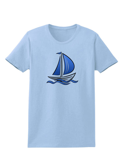 Blue Sailboat Womens T-Shirt-Womens T-Shirt-TooLoud-Light-Blue-X-Small-Davson Sales