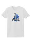 Blue Sailboat Womens T-Shirt-Womens T-Shirt-TooLoud-White-X-Small-Davson Sales