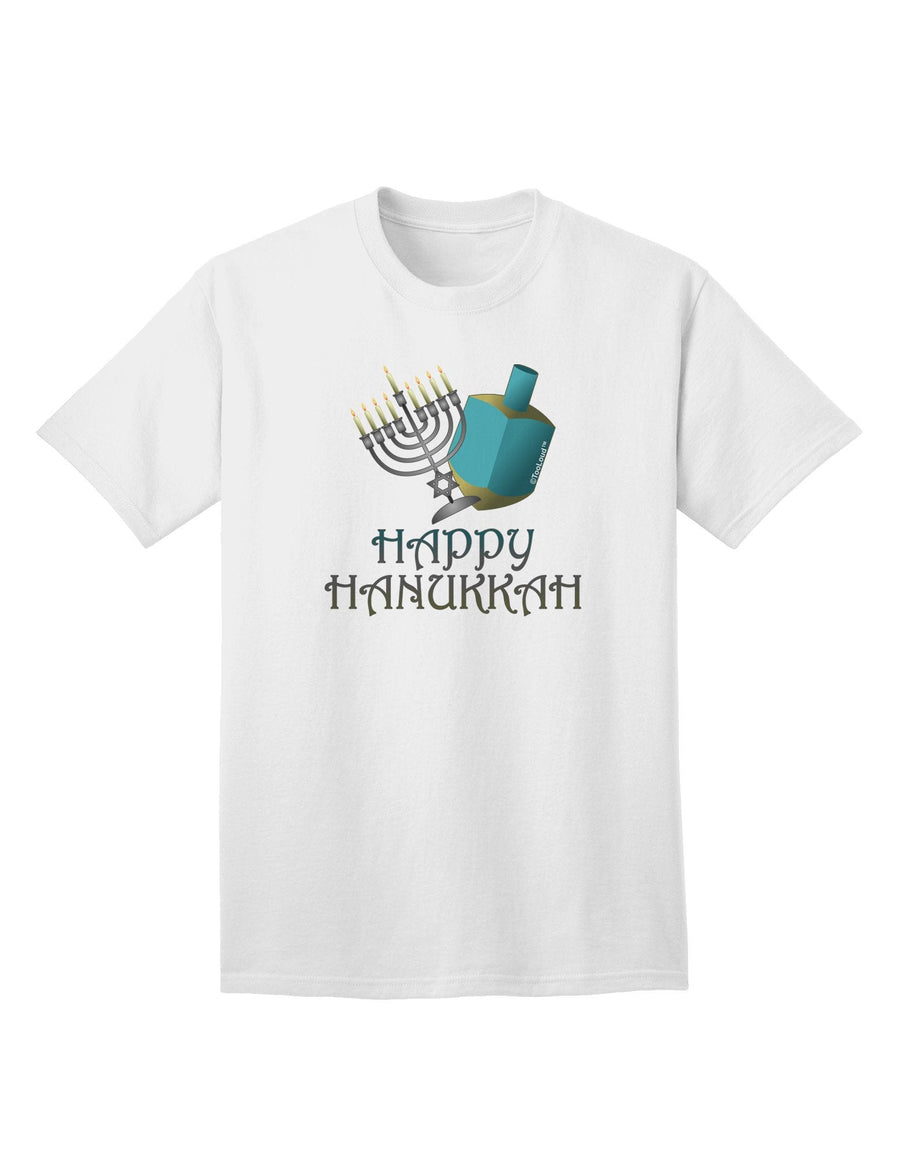 Blue & Silver Happy Hanukkah Adult T-Shirt-Mens T-Shirt-TooLoud-White-XXXX-Large-Davson Sales
