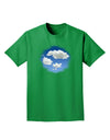 Blue Sky Puffy Clouds Adult Dark T-Shirt-Mens T-Shirt-TooLoud-Kelly-Green-Small-Davson Sales