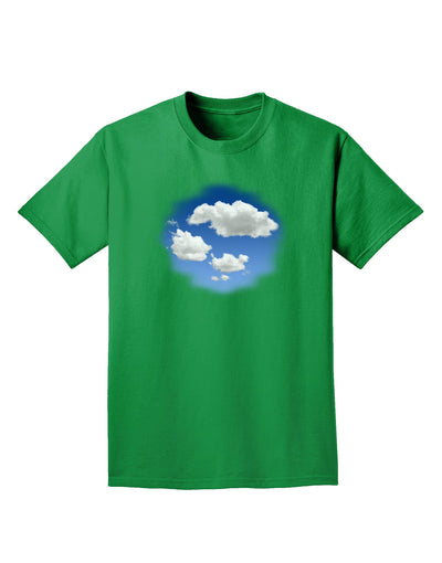 Blue Sky Puffy Clouds Adult Dark T-Shirt-Mens T-Shirt-TooLoud-Kelly-Green-Small-Davson Sales