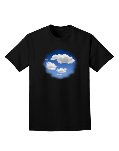 Blue Sky Puffy Clouds Adult Dark T-Shirt-Mens T-Shirt-TooLoud-Black-Small-Davson Sales