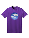 Blue Sky Puffy Clouds Adult Dark T-Shirt-Mens T-Shirt-TooLoud-Purple-Small-Davson Sales