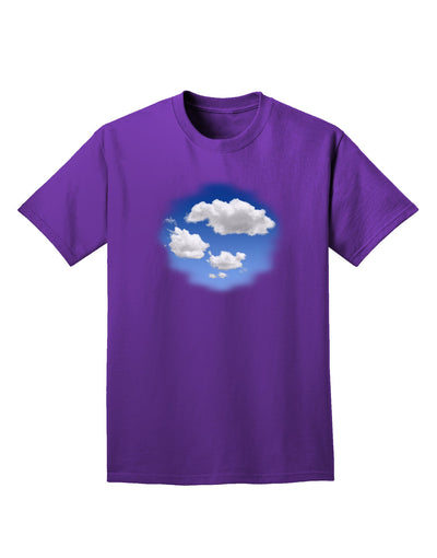 Blue Sky Puffy Clouds Adult Dark T-Shirt-Mens T-Shirt-TooLoud-Purple-Small-Davson Sales