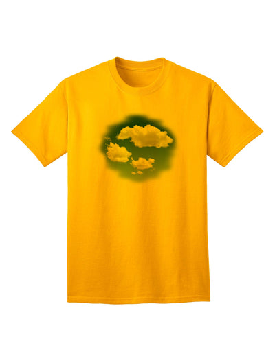 Blue Sky Puffy Clouds - Premium Adult T-Shirt Collection-Mens T-shirts-TooLoud-Gold-Small-Davson Sales