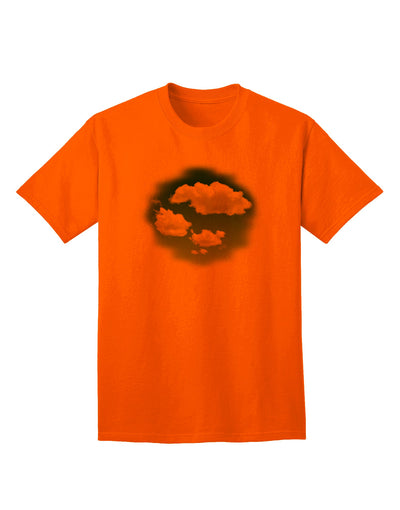 Blue Sky Puffy Clouds - Premium Adult T-Shirt Collection-Mens T-shirts-TooLoud-Orange-Small-Davson Sales