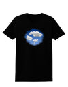 Blue Sky Puffy Clouds Womens Dark T-Shirt-TooLoud-Black-X-Small-Davson Sales