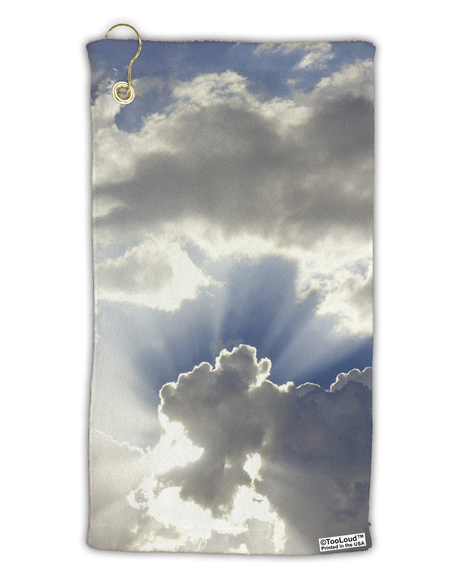 Blue Sky Silver Linings Micro Terry Gromet Golf Towel 15 x 22 Inch All Over Print-Golf Towel-TooLoud-White-Davson Sales