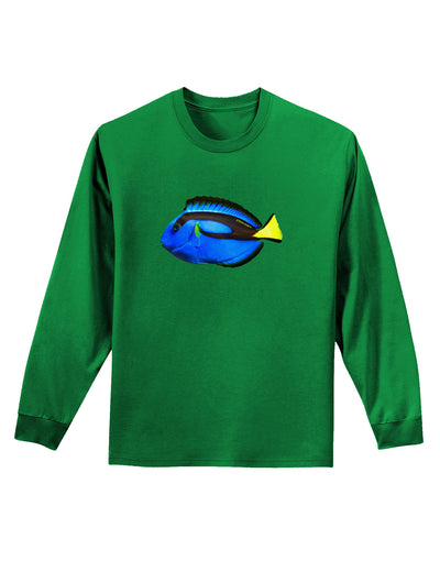 Blue Tang Fish Adult Long Sleeve Dark T-Shirt-TooLoud-Kelly-Green-Small-Davson Sales