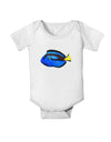 Blue Tang Fish Baby Romper Bodysuit-Baby Romper-TooLoud-White-06-Months-Davson Sales