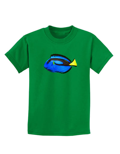 Blue Tang Fish Childrens Dark T-Shirt-Childrens T-Shirt-TooLoud-Kelly-Green-X-Small-Davson Sales