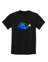 Blue Tang Fish Childrens Dark T-Shirt-Childrens T-Shirt-TooLoud-Black-X-Small-Davson Sales