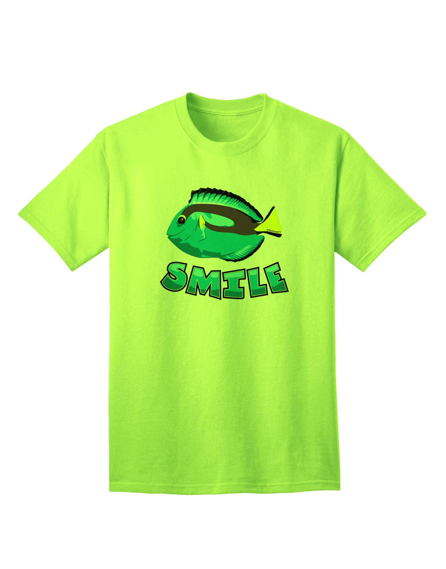 Blue Tang Fish - Premium Smile Adult T-Shirt for the Discerning Shopper-Mens T-shirts-TooLoud-Neon-Green-Small-Davson Sales