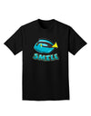 Blue Tang Fish - Smile Adult Dark T-Shirt-Mens T-Shirt-TooLoud-Black-Small-Davson Sales