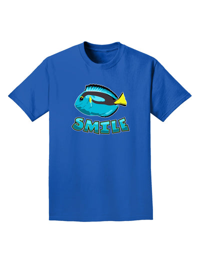 Blue Tang Fish - Smile Adult Dark T-Shirt-Mens T-Shirt-TooLoud-Royal-Blue-Small-Davson Sales