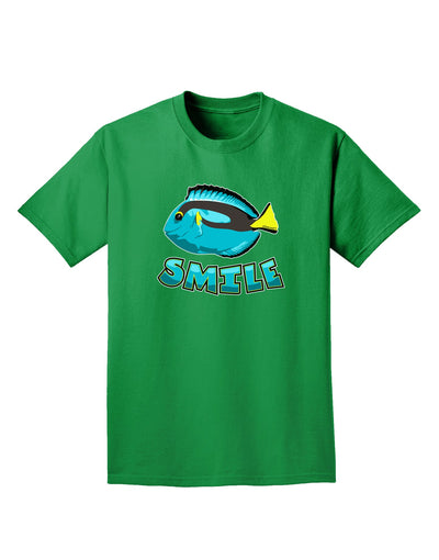 Blue Tang Fish - Smile Adult Dark T-Shirt-Mens T-Shirt-TooLoud-Kelly-Green-Small-Davson Sales