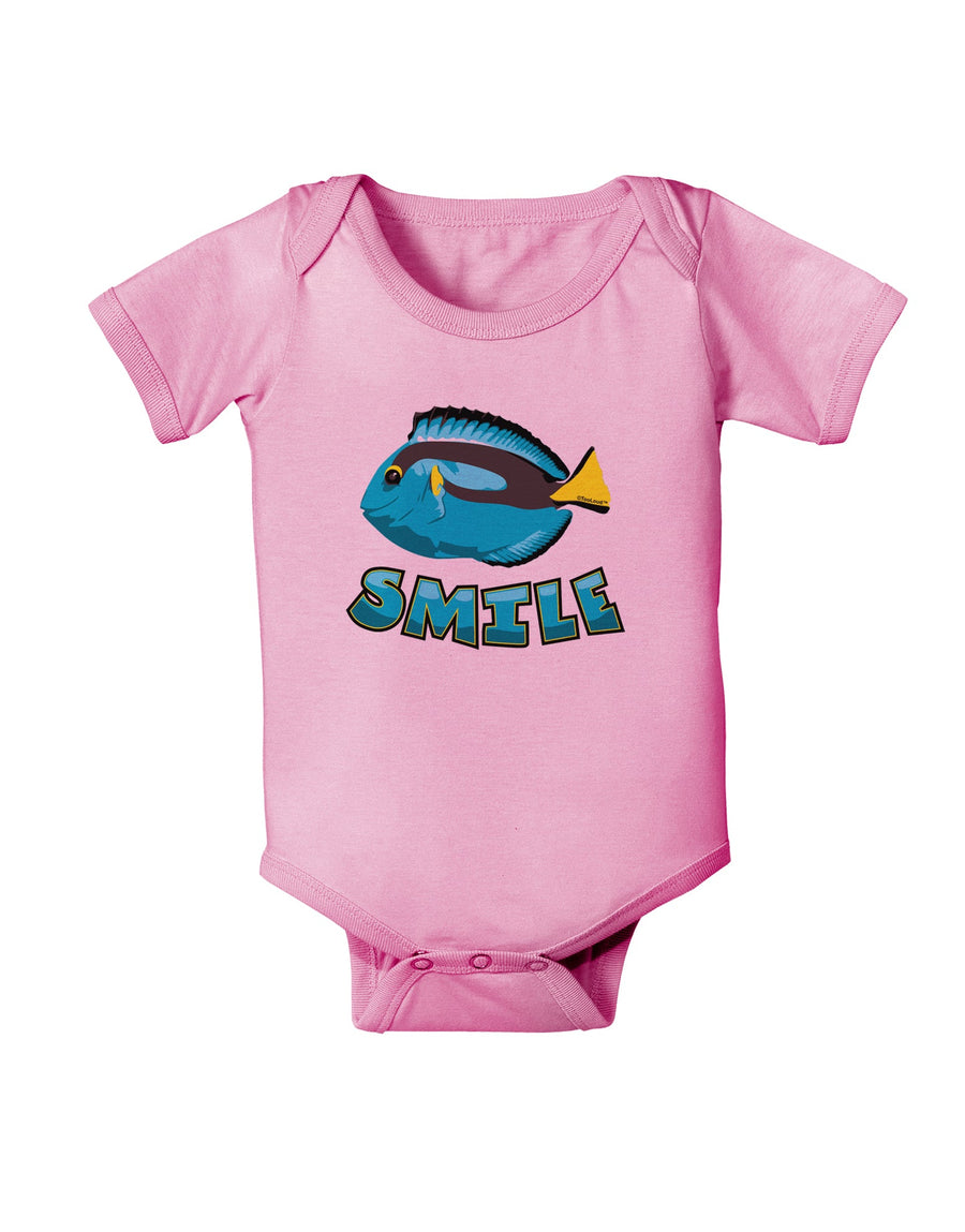 Blue Tang Fish - Smile Baby Romper Bodysuit-Baby Romper-TooLoud-White-06-Months-Davson Sales